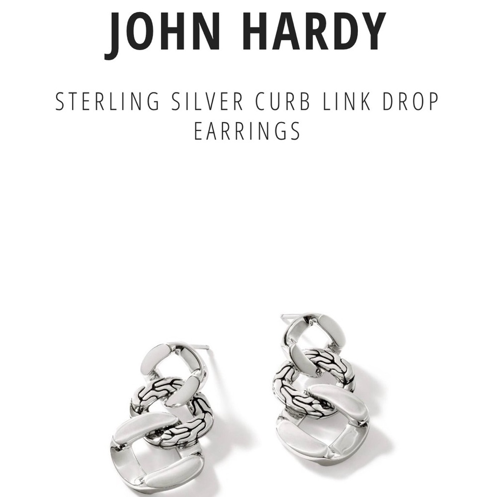 John Hardy Sterling Silver Curb Link Drop Earrings